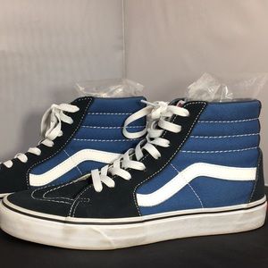 vans blue and black high tops